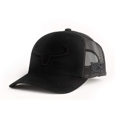 CASQUETTE RANCH BRAND NOIR MESH NOIR LOGO NOIR