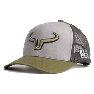 CASQUETTE RANCH BRAND GRIS / KHAKI MESH GRAPHITE LOGO KHAKI / NOIR