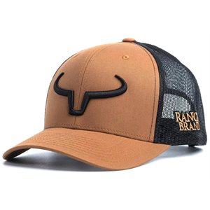 CASQUETTE RANCH BRAND CAMEL MESH NOIR LOGO NOIR