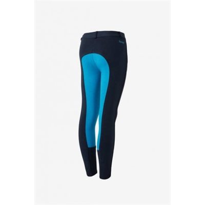 HORZE ACTIVE KIDS SILICONE FULL SEAT BREECHES NAVY / BLUE LARGE