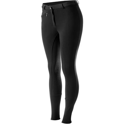 HORZE ACTIVE SILICONE WOMENS KNEE PATCH BREECHES BLACK 32