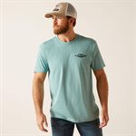 ARIAT WORK DIAMOND MEN'S T-SHIRT OIL BLUE HEATHER SMALL