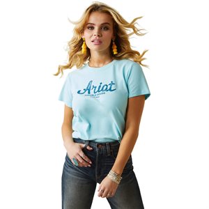 T-SHIRT ARIAT FEMME DURABLE GOODS BLEU