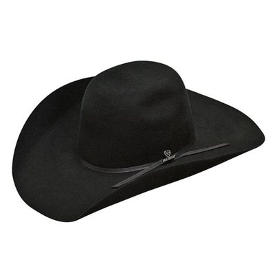 ARIAT COWBOY HAT BLACK FELT W / BLACK RIBBON 7 1 / 4