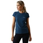 ARIAT T-SHIRT PETROLEUM LOGO SCRIPT WOMEN XSMALL