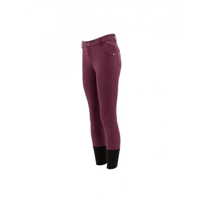 BR BREECHES KIDS AURORA GRAPE WINE SILICONE SEAT 7-8 YO