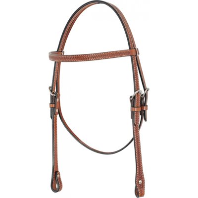 BROWBAND HEADSTALL BASKET CHESNUT