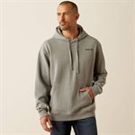 ARIAT MEN HOODIE BOLD HEX GREY HEATHER SMALL