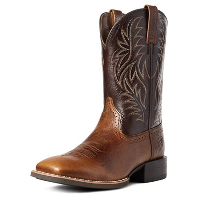 WESTERN MEN ARIAT BOOTS SPORT WESTERN WIDE SQUARE TOE 8EE