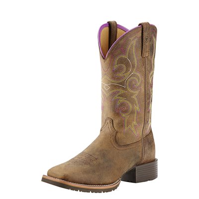 BOTTES WESTERN ARIAT HYBRID RANCHER DISTRESSED BROWN 5.5B