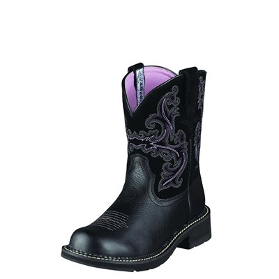 BOTTES WESTERN ARIAT FATBABY II BLACK DEERTAN / BLACK 8B