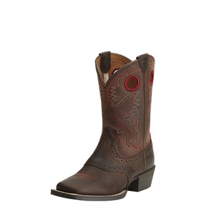 WESTERN KID ARIAT BOOTS PROBABY DISTRESSED BROWN 