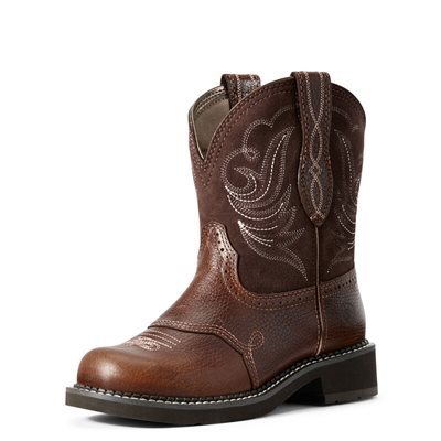 WESTERN ARIAT WOMEN BOOTS FATBABY HERITAGE DAPPER BROWN SZ.5.5