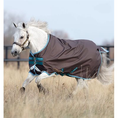 AMIGO BRAVO 12 PONY TURNOUT RAIN SHEET EXCALIBUR / AQUA TURQ. 45