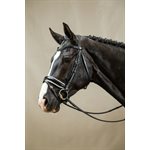 BRIDE DY'ON LARGE NOSEBAND VERNI FLASH WORK.COL.NOIR / BLANC COB