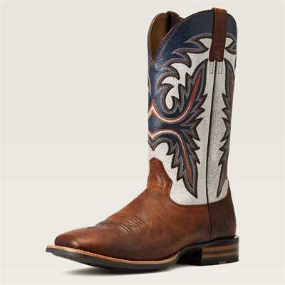 BOTTE WESTERN ARIAT HOMME BRUSHRIDER PENNY BROWN / COASTAL 10.5EE