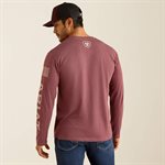 ARIAT LONG SLEEVE TSHIRT BURGUNDY SZ.S