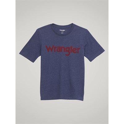 T-SHIRT WRANGLER ENFANT MARINE / ROUGE GR.M