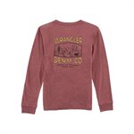 WRANGLER T-SHIRT LS BURGUNDY DENIM.CO BOY XXSMALL