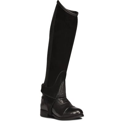 HALF CHAPS KIDS SUEDE BLACK LARGE