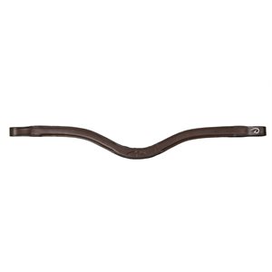 DY'ON V SHAPED FLAT LEATHER BROWBAND NEW ENGLISH COLL.BROWN