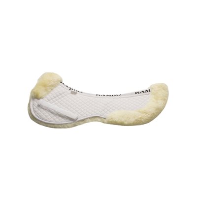 HORSEWARE RAMBO SHEEPSKIN HALLF PAD WHITE NATURAL COB / HORSE