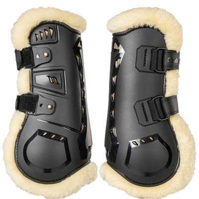 BACK ON TRACK AIRFLOW FUR TENDON BOOT BLACK LARGE / FULL