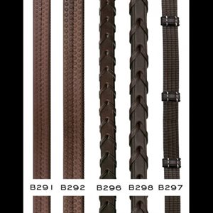 DY'ON BROWN LACED REINS 5 / 8 SIZE FULL / STAINLESS STEEL BUCKELS