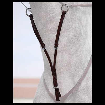 MARTINGALE DY'ON ATTACH RUNNING NICKEL BROWN COB