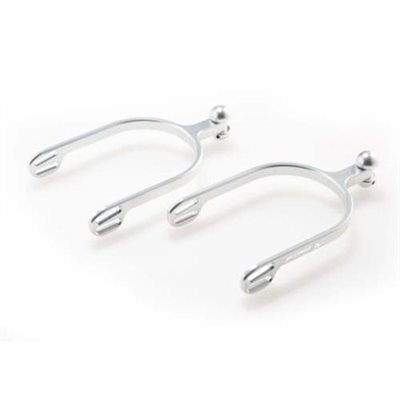 LONG AND ROUND JIN STIRRUP SPURS SILVER