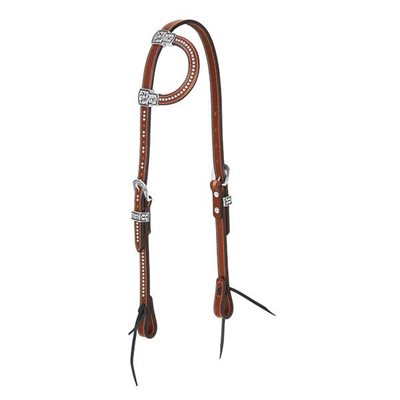 WEAVER AUSTIN SLIDING EAR HEADSTALL BROWN