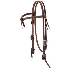 HEADSTALL WEAVER EN CUIR AVEC DESIGN AU FRONTAL CANYON ROSE