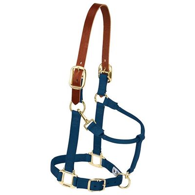 HALTER MEDIUM BREAKAWAY NAVY LEATHER CROWN