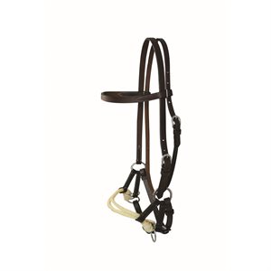 BITLESS BRIDLE ROPE BROWN SZ.HORSE