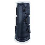 HORZE GHENT BRUSHING BOOTS WITH FAUX FUR LINING NAVY SZ:L