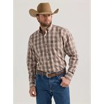 CHEMISE WRANGLER HOMME GEORGES STRAIT BRUN / TURQUOISE SMALL