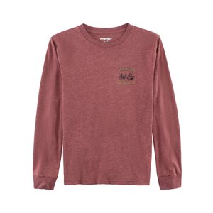 WRANGLER T-SHIRT LS BURGUNDY DENIM.CO BOY