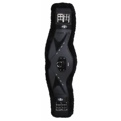 PROFRESSIONALS CHOICE CONTOURED DRESSAGE FLEECE GIRTH BLACK 22