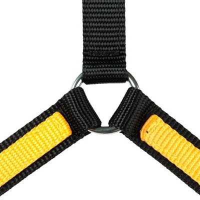 BREAST COLLAR EN Y EN NYLON NOIR / JAUNE