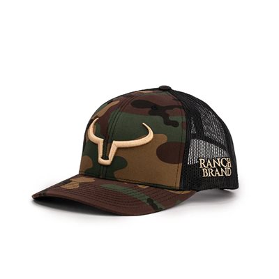 RANCH BRAND CAMO MESH BLACK LOGO GOLD