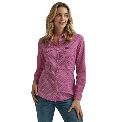 CHEMISE WRANGLER FEMME DIAMOND FRAMBOISE GR.S