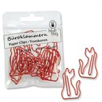 RED CAT SHAPE PAPER CLIPS (10 )