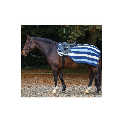 RAMBO QUARTER SHEET FLEECE COMPETITION NAVY / BEIGE / BLUE MEDIUM