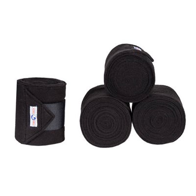 POLO BANDAGES SET 4 BLACK FINN TACK