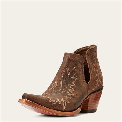 ARIAT DIXON BOOTIE WOMAN WEATHERED BROWN SZ 6.5C