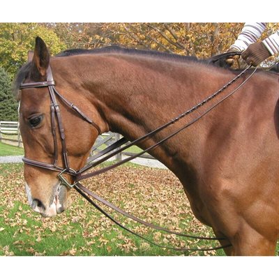 DRAW REINS LEGACY EN CUIR AVEC LOOPS HAVANA 5 / 8''X95''