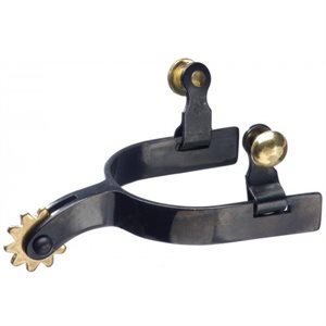 BRASS BOTTONS YOUTH SPURS ANTIQUE BLACK