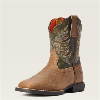 BOTTES ARIAT GARCON FIRECATCHER ROWDY ZIP BRUN / OLIVE GR.9