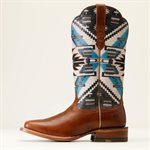 BOTTE WESTERN ARIAT FEMME FRONTIER CHIMAYO BRUN / AZTEC TURQ.6.5