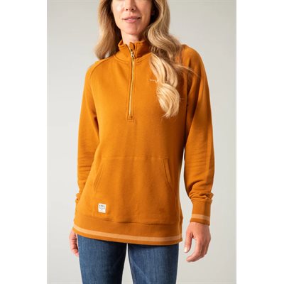 KIMES RANCH LADIES HAZER QUATER ZIP RUST RED LARGE